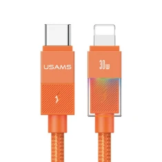 Кабель Usams U93 30W USB-C to Lightning 1.2m помаранчевий (SJ776USB02)
