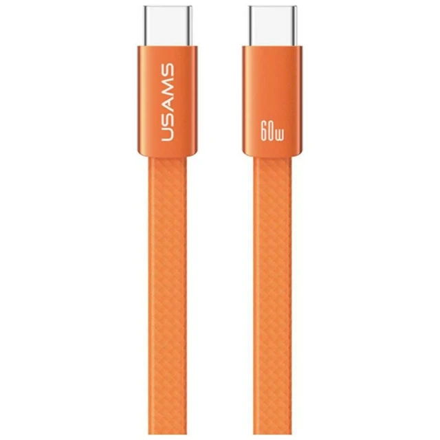 Кабель Usams U96 60W USB-C to USB-C 1.2m Orange (SJ783USB02)