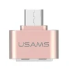 Адаптер Usams micro USB - USB OTG 2.0 Rose Gold (OTG02)