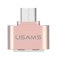Адаптер Usams micro USB - USB OTG 2.0 Rose Gold (OTG02)