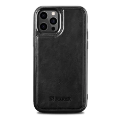 Чехол iCarer для iPhone 12 Pro Max Leather Oil Wax Black (ALI1206-BK)