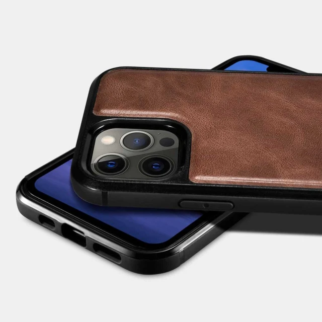 Чехол iCarer для iPhone 12 Pro Max Leather Oil Wax Black (ALI1206-BK)