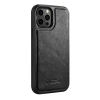 Чехол iCarer для iPhone 12 Pro Max Leather Oil Wax Black (ALI1206-BK)