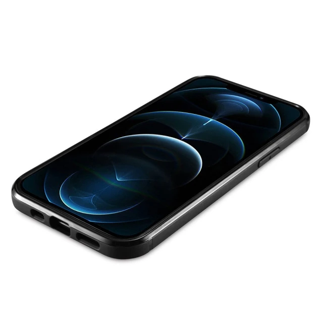 Чехол iCarer для iPhone 12 Pro Max Leather Oil Wax Black (ALI1206-BK)