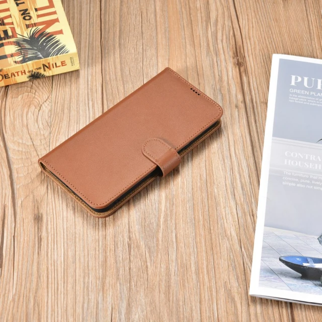 Чохол-гаманець iCarer для Samsung Galaxy S22 Plus Haitang Brown (AKSM05BN)