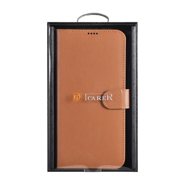Чохол-гаманець iCarer для Samsung Galaxy S22 Plus Haitang Brown (AKSM05BN)