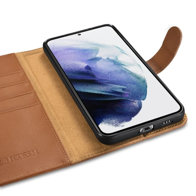 Чохол-гаманець iCarer для Samsung Galaxy S22 Plus Haitang Brown (AKSM05BN)