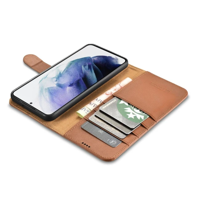 Чохол-гаманець iCarer для Samsung Galaxy S22 Plus Haitang Brown (AKSM05BN)