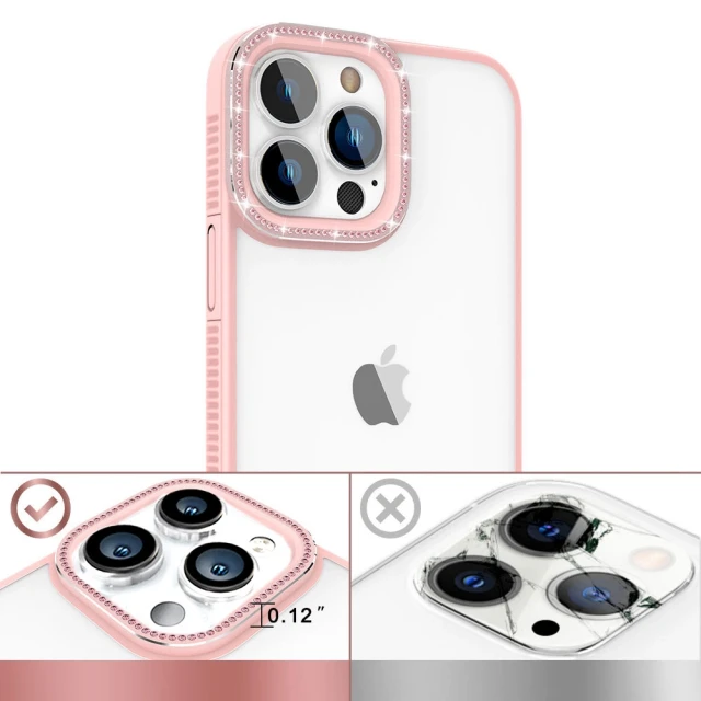 Чохол Kingxbar Sparkle Series для iPhone 13 Pro Max Pink (6959003506108)