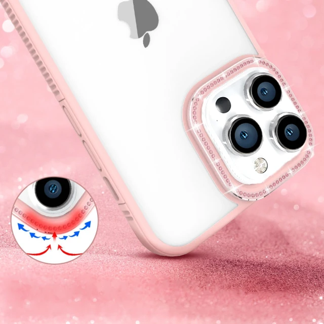 Чохол Kingxbar Sparkle Series для iPhone 13 Pro Max Pink (6959003506108)