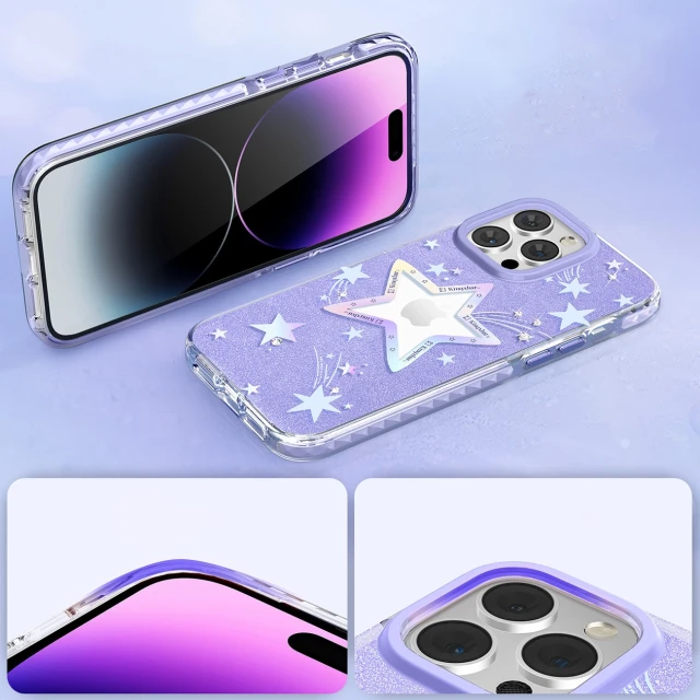 Чохол Kingxbar Heart Star Series для iPhone 14 Plus Purple (6959003508423)