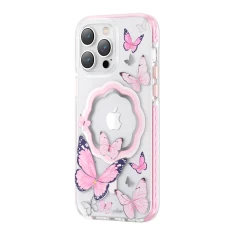 Чохол Kingxbar Butterfly Series для iPhone 14 Plus Pink with MagSafe (6959003508508)