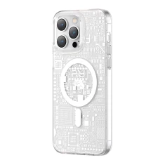 Чохол Kingxbar PQY Geek Series для iPhone 14 Pro Silver with MagSafe (6959003508812)