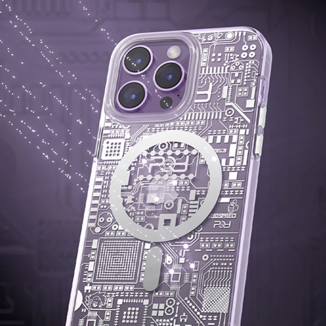 Чохол Kingxbar PQY Geek Series для iPhone 14 Pro Silver with MagSafe (6959003508812)