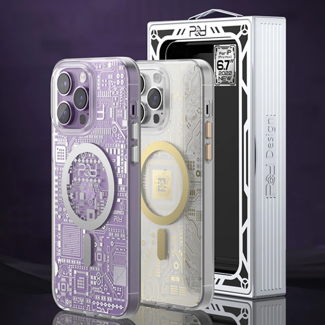 Чохол Kingxbar PQY Geek Series для iPhone 14 Plus Silver with MagSafe (6959003508829)