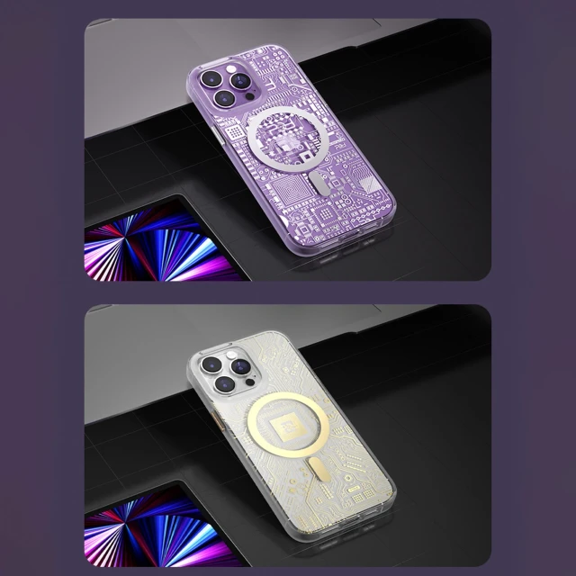 Чохол Kingxbar PQY Geek Series для iPhone 14 Plus Silver with MagSafe (6959003508829)