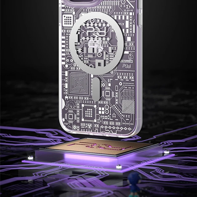 Чохол Kingxbar PQY Geek Series для iPhone 14 Plus Silver with MagSafe (6959003508829)