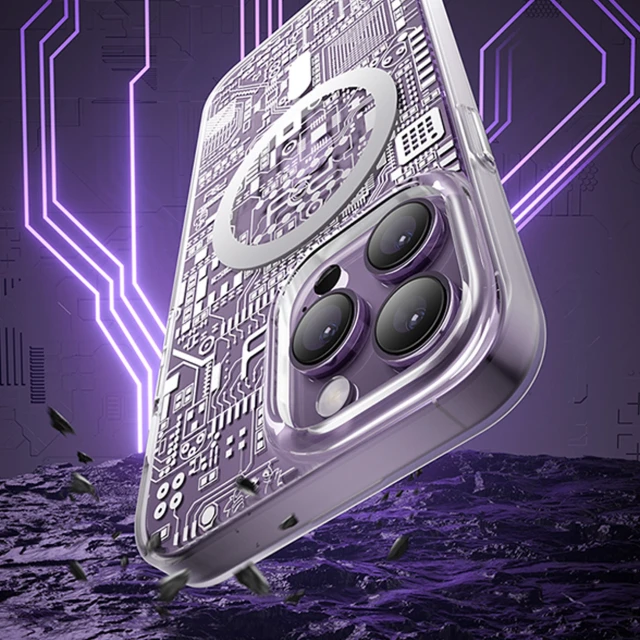 Чохол Kingxbar PQY Geek Series для iPhone 14 Plus Silver with MagSafe (6959003508829)