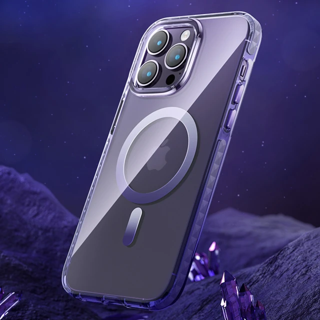 Чохол Kingxbar PQY Ice Crystal Series для iPhone 14 Grey with MagSafe (6959003509086)