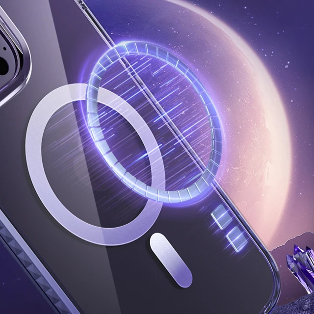 Чехол Kingxbar PQY Ice Crystal Series для iPhone 14 Plus Silver with MagSafe (6959003509185)