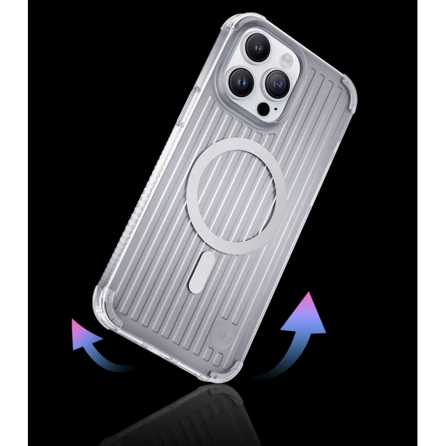 Чохол Kingxbar PQY Go Out Series для iPhone 14 Pro Silver with MagSafe (6959003509291)