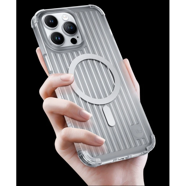 Чохол Kingxbar PQY Go Out Series для iPhone 14 Pro Silver with MagSafe (6959003509291)