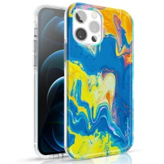 Чохол Kingxbar Watercolor Series для iPhone 12 Pro Max Blue (6959003511300)