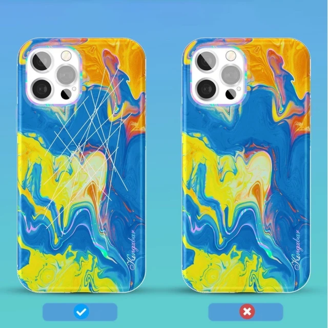 Чохол Kingxbar Watercolor Series для iPhone 12 Pro Max Blue (6959003511300)