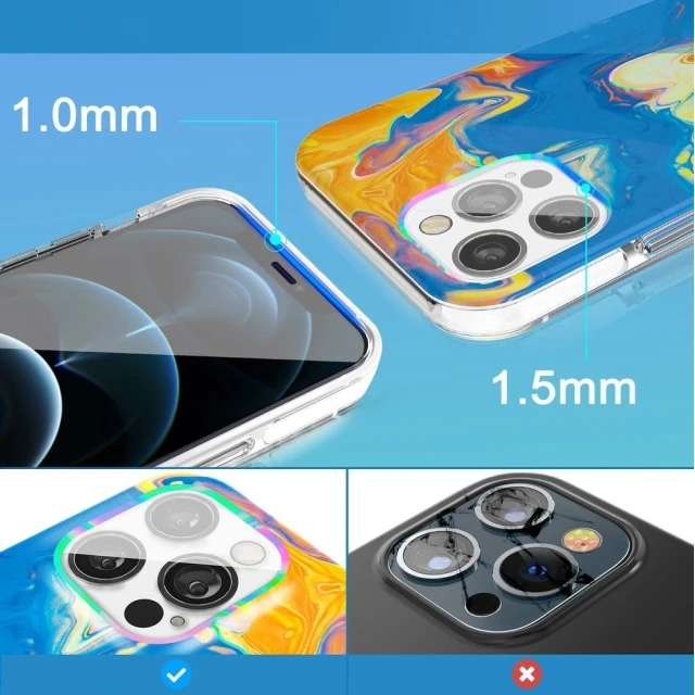 Чохол Kingxbar Watercolor Series для iPhone 12 Pro Max Blue (6959003511300)
