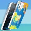 Чохол Kingxbar Watercolor Series для iPhone 12 Pro Max Blue (6959003511300)