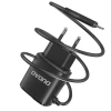 Зарядний пристрій Dudao 2x USB з вбудованим кабелем Lightning 12W Black (A2ProL)