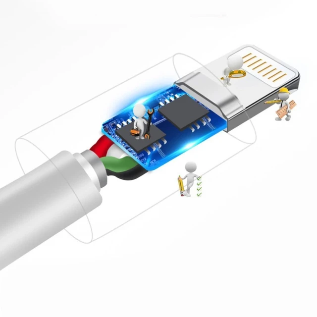 Кабель Dudao USB / Lightning 3A 1 м White (L1L)