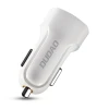 Автомобільний зарядний пристрій Dudao 2x USB 2.4A з кабелем 3in1 Lightning/Type-C/Micro USB White (6970379614556)