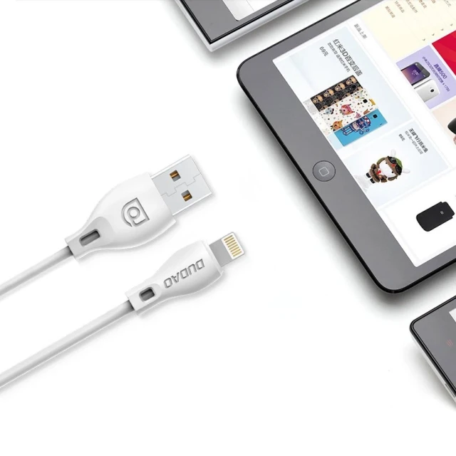 Кабель Dudao USB Type C 2.1A 1 м White (L4T)