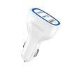Автомобільний зарядний пристрій Dudao Quick Charge 3.0 QC3.0 2.4A 18W 3x USB White (R7S White)