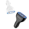 Автомобільний зарядний пристрій Dudao Quick Charge 3.0 QC3.0 2.4A 18W 3x USB White (R7S White)