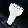 Автомобільний зарядний пристрій Dudao Quick Charge 3.0 QC3.0 2.4A 18W 3x USB White (R7S White)