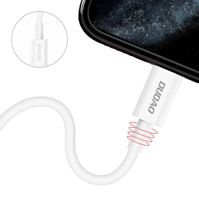 Кабель Dudao L6X USB-C - Lightning PD 20W 1m White (6970379617649)