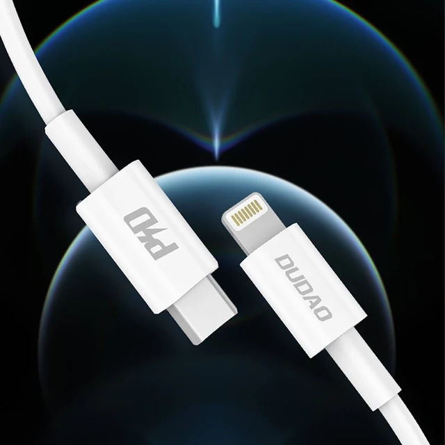 Кабель Dudao L6X USB-C - Lightning PD 20W 1m White (6970379617649)