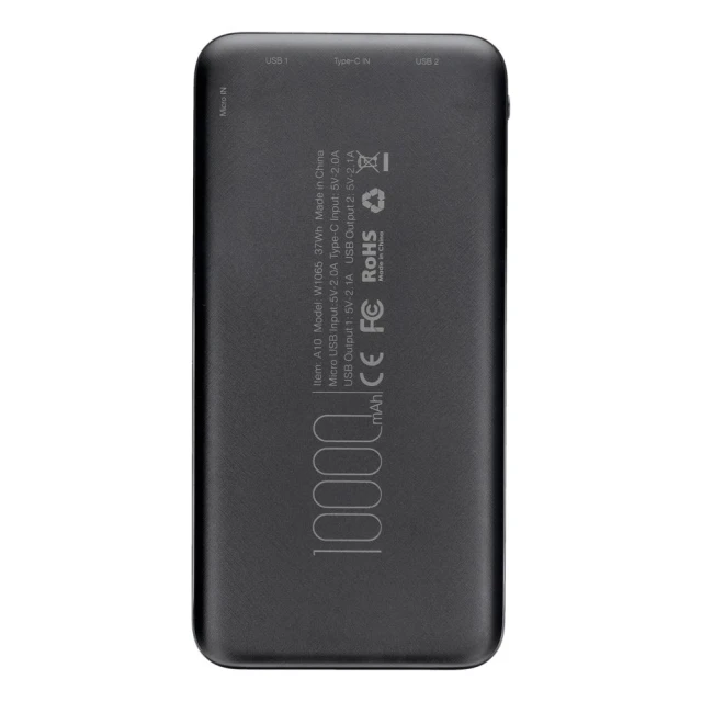 Powerbank Veger A10 2A 10000 mAh Black (6970453554129)