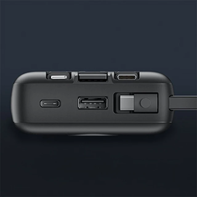 Powerbank Veger C20 20000 mAh з вбудованими кабелями Micro USB | Type C | Lightning Black (6970453554211)