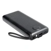 Powerbank Veger C20 20000 mAh з вбудованими кабелями Micro USB | Type C | Lightning Black (6970453554211)