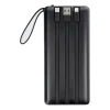 Powerbank Veger C20 20000 mAh з вбудованими кабелями Micro USB | Type C | Lightning Black (6970453554211)