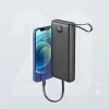 Powerbank Veger C20 20000 mAh з вбудованими кабелями Micro USB | Type C | Lightning Black (6970453554211)
