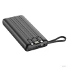 Powerbank Veger C20 20000 mAh з вбудованими кабелями Micro USB | Type C | Lightning Black (6970453554211)