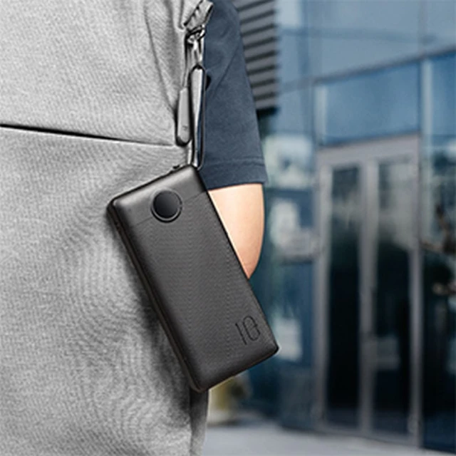 Powerbank Veger C20 20000 mAh з вбудованими кабелями Micro USB | Type C | Lightning Black (6970453554211)