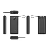 Powerbank Veger C20 20000 mAh з вбудованими кабелями Micro USB | Type C | Lightning Black (6970453554211)