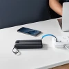 Powerbank Veger C20 20000 mAh з вбудованими кабелями Micro USB | Type C | Lightning Black (6970453554211)