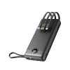 Powerbank Veger C20 20000 mAh з вбудованими кабелями Micro USB | Type C | Lightning Black (6970453554211)