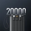 Powerbank Veger C20 20000 mAh з вбудованими кабелями Micro USB | Type C | Lightning Black (6970453554211)